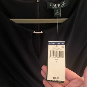 Navy sleeveless Ralph Lauren sheath dress